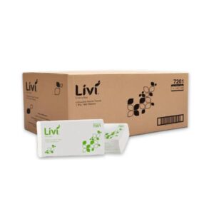 Hand Towel (Folded)-Sheet(s)-Ultra Slim-Livi-1 Ply-16-Fold Width 6cm-Sheets Per Pack 150-45664.jpg